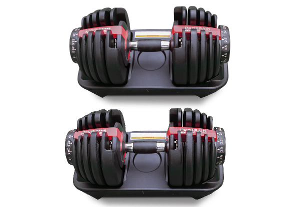 Pair of Adjustable 24kg Dumbbells