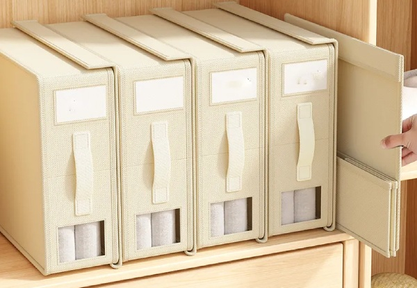 Two-Piece Bed Sheet Organiser with Visible Window & Handle - Three Colours Available