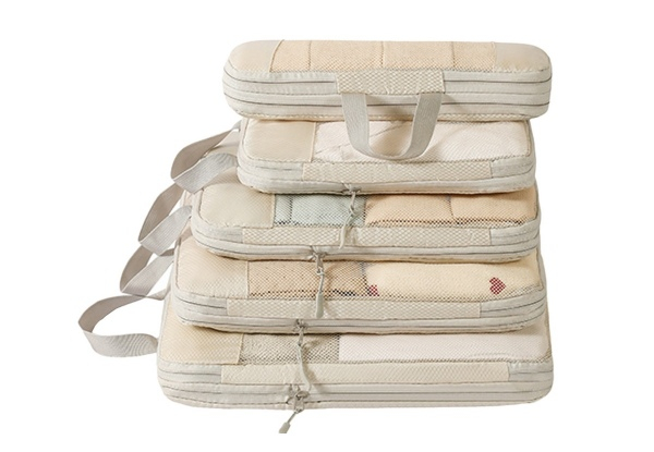 10-Piece Travel Compression Packing Cubes Storage Bag - Two Colours Available