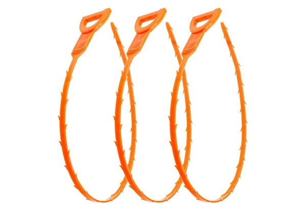 Three-Pack Drain Clog Remover Cleaning Tool