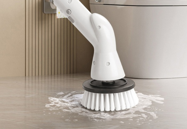 Electric Spin Scrubber with Six Replaceable Brush Heads