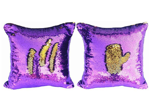 Four-Pack of Reversible Mermaid Sequin Cushion Covers