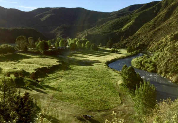 Hawke's Bay Boutique Mohaka River Farm Getaway & Horse Trekking Experience incl. Picnic & Continental Breakfast - Options for Two or Four People