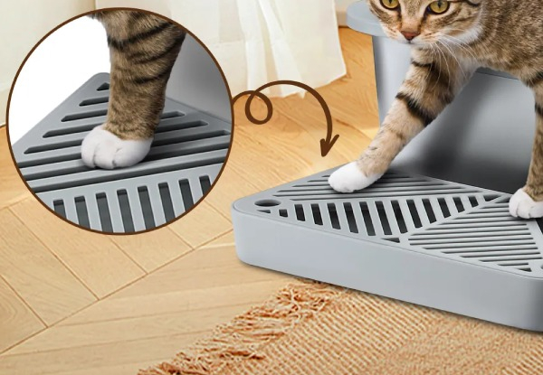 20L Stainless Steel XL Cat Litter Box with Filter Pedal - Two Colours Available