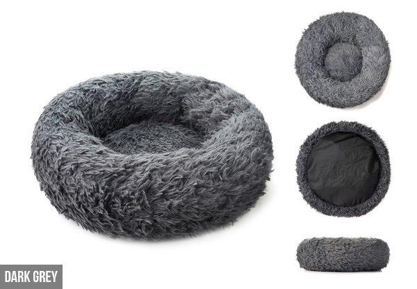 Donut-Shaped Pet Calming Bed Range - Four Sizes & Five Colours Available