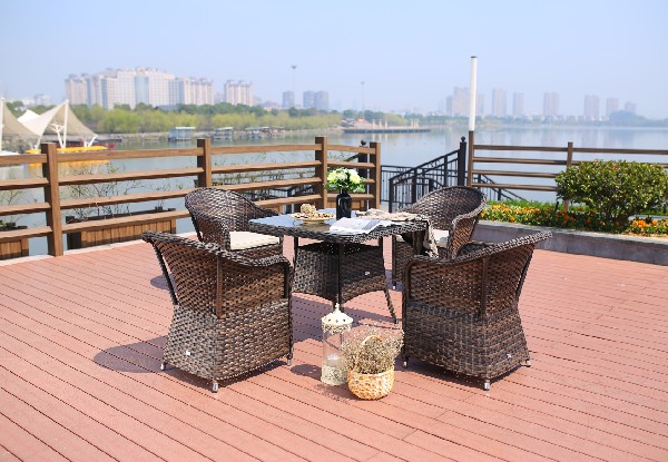 Breeze Outdoor Five-Piece Table & Chairs Set