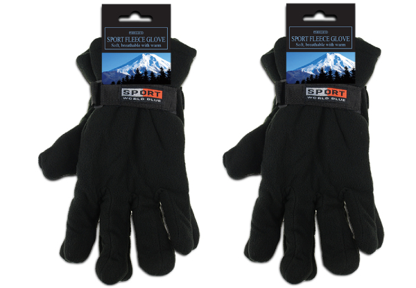 Two Pairs of Men's Polar Fleece Gloves
