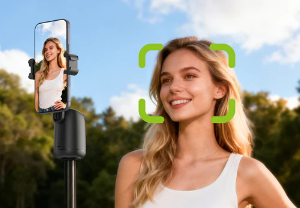 Acefast 360 AI Face Tracking Smartphone Mount with Auto-Tracking for Vlogging & Streaming