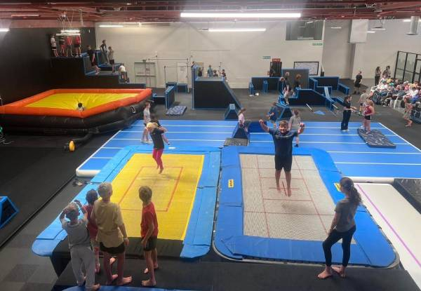 Jumping Fun at Flips & Tumbles - Option for Open Session Pass, Toddler Pass, Nine Term 4 Friday Children's Classes, Holiday Program Week Pass & Birthday Packages Available