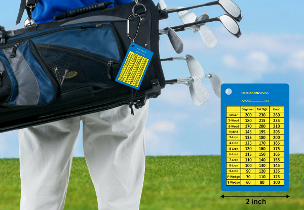 Two-Pack Golf Club Range Chart Card