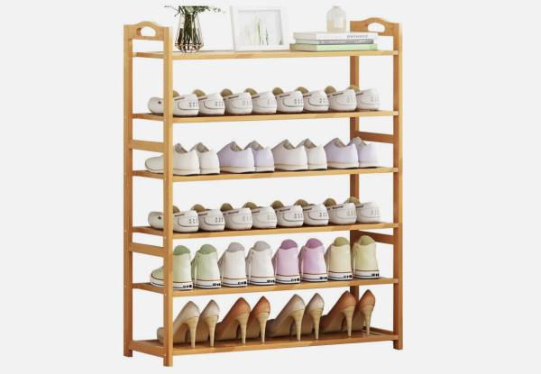 Bamboo Shoe Storage Organiser - Options for Three to Eight-Tiers