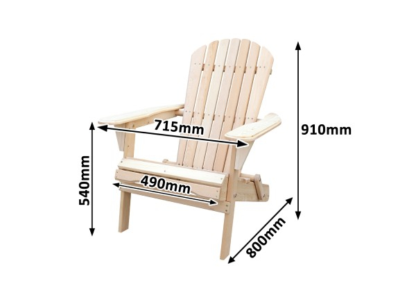 Wooden Adirondack Folding Chair - Five Options Available