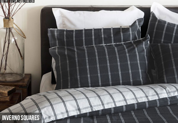 Canningvale Flannelette Reversible Duvet Cover Set - Two Styles & Four Sizes Available incl. Delivery