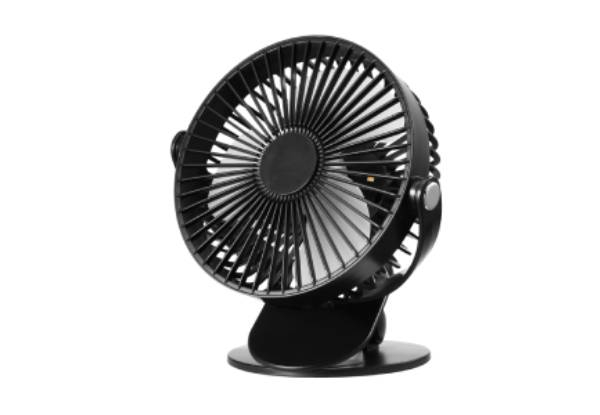 Portable 360 Rotation Clip-On Fan with Lights - Two Colours Available