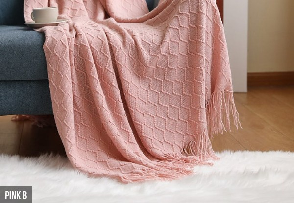 Cozy Knitted Blanket Range - 130 x 200cm - Two Colours & Five Styles Available