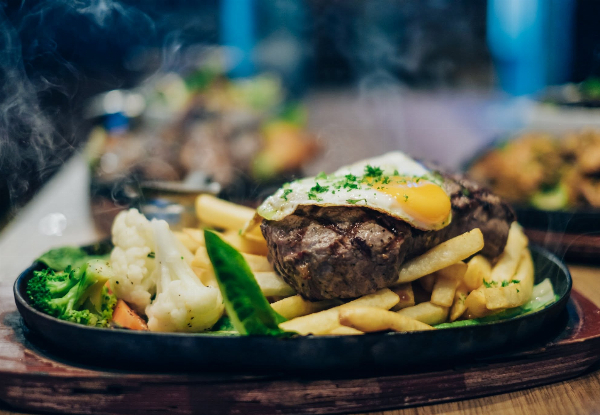 $60 Food & Beverage Voucher for Two People at Mama Sizzler Towards Brunch, Lunch or Dinner