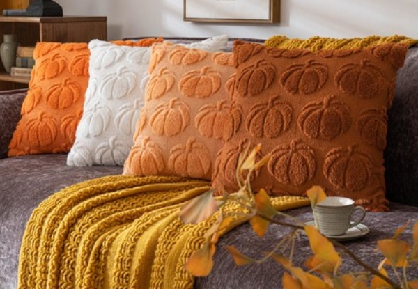 Two-Piece 45cm Pumpkin Accent Throw Pillow Covers