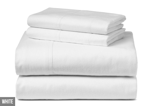 From $49.95 for Canningvale Luxury Flannelette Sheet Sets – Available in Three Colours incl. Nationwide Delivery (value up to $263.95)