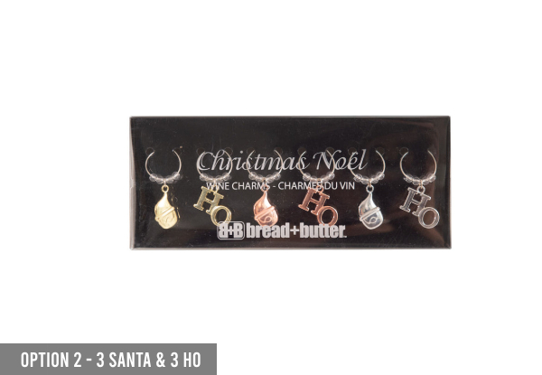 Six-Pieces Bread & Butter Christmas Glass Charms - Four Options Available - Elsewhere Pricing $37.99