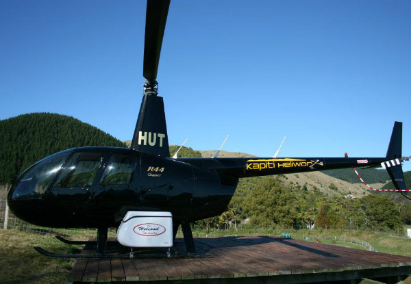 Kapiti Island Helicopter Day Out incl. Helicopter Flight Over Kapiti Island, Drink & Gourmet Platter at The Waterfront Restaurant