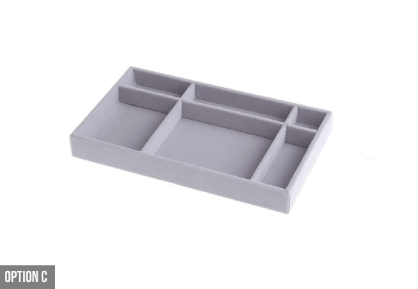 Velvet Jewellery Storage Tray - Four Options Available