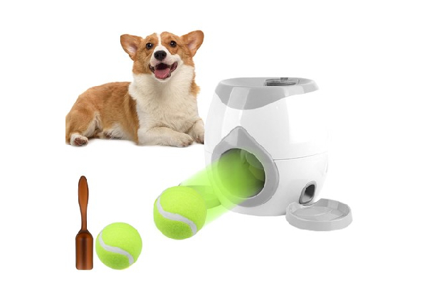 Dog Ball Launcher with Food Dispenser - Two Colours Available