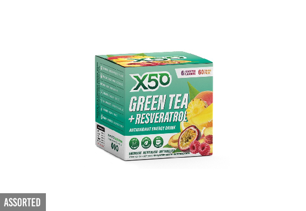 60 Sachets of Green Tea X50 with Bonus Broccoli Chips & Liquid Carnitine - 11 Flavours Available