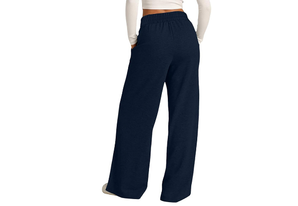Women's Wide Leg Sweatpants with Pockets - Available in Four Colours & Five Sizes