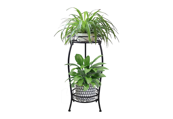 Two-Tier Metal Plant Stand - Option for Two-Pack