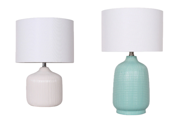 Keramisk Bedside Table Lamp - Three Colours Available