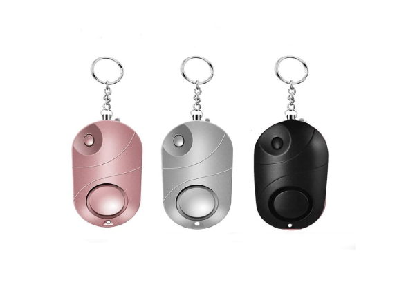 130DB Three-Pack Safety Siren Keychain Alarm with LED Light