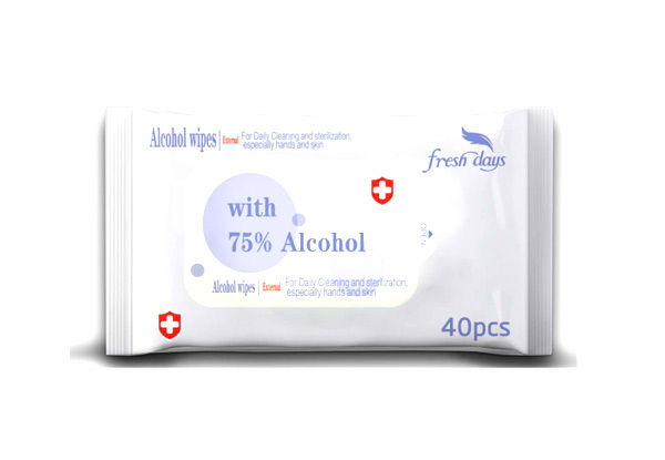40 Sanitiser Gel Wipes Made with 75% Alcohol - Options for One, Two, or Five-Pack