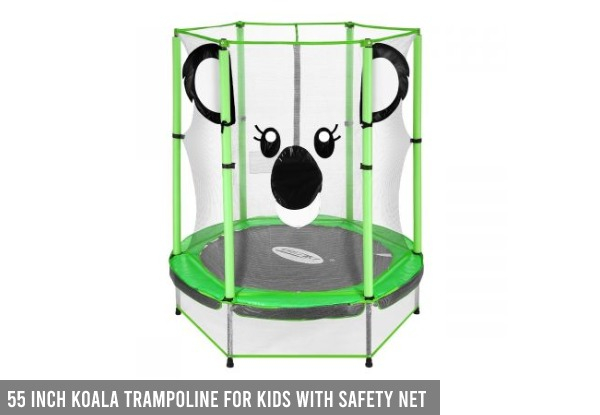 Kids Trampoline Range with Safety Enclosed Net - Four Options Available