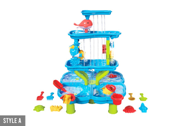 Four-Tier Waterfall Table Sand Pit Playset - Two Styles Available