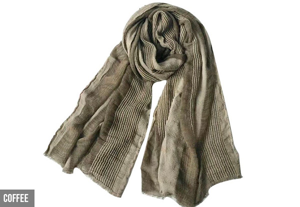 Patterned Scarf  - Six Colours Available