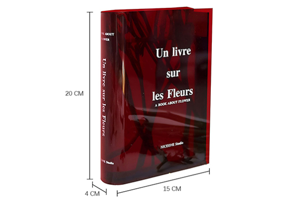 Transparent Acrylic Book Plant Vase - Four Colours Available