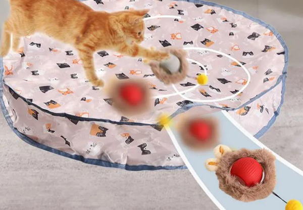 Electric Ball Motion Activate Chirping Cat Toy - Option for Two Sets