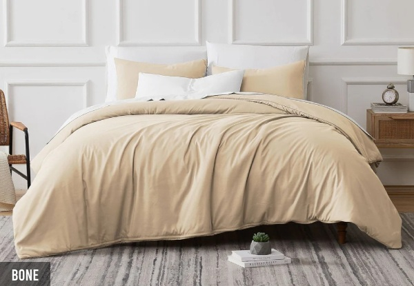 700TC Renee Taylor Tencel Lyocell Fibre & Cotton Quilt Cover Set - Available in Four Colours & Three Sizes