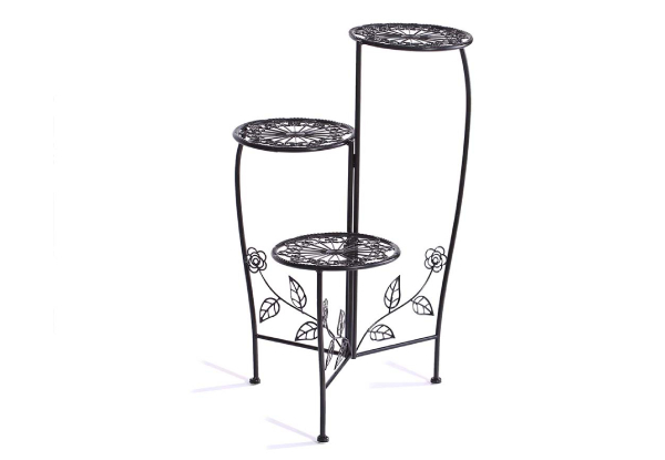 Levede Metal Plant Stand Rack - Available in Two Colours, Two Styles & Option for Two-Pack