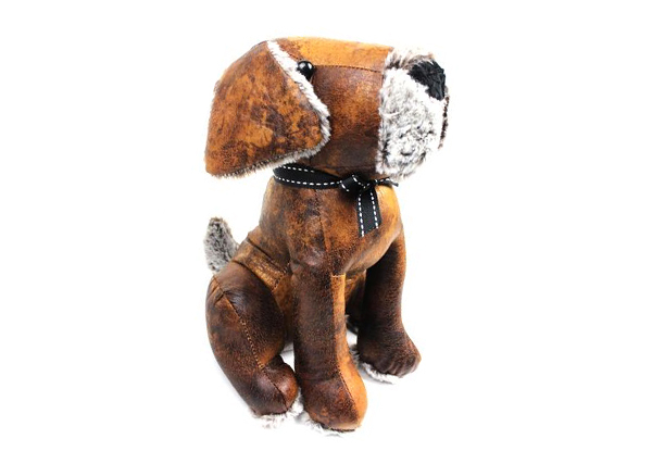 Leatherette Hound Dog Weighted Doorstop