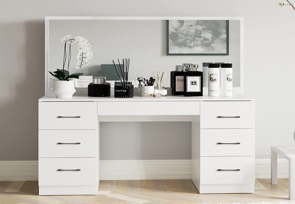 Seven-Drawer Vanity Dressing Table - Two Colours Available