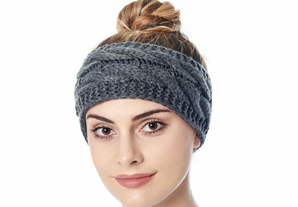 Two-Pack Fuzzy Winter Knitted Headband - 12 Colours Available