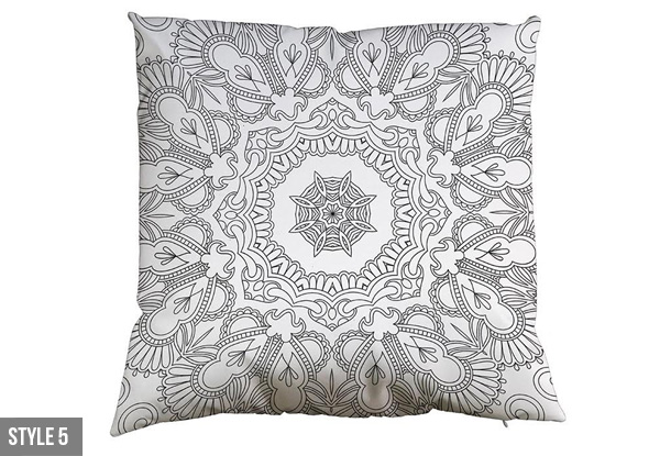 Mosaic Pattern DIY Colouring Cushion Cover - Ten Styles Available