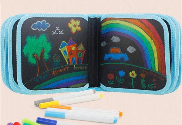 Kids Portable Soft Blackboard Drawing Book - Five Designs Available