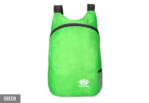 20L Lightweight Foldable Backpack - Eight Colours Available