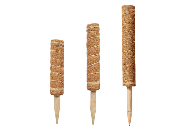 Coir Moss Pole Extension Plant Support - Three Sizes Available & Option for Two-Pack