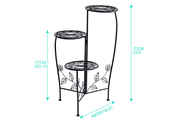 Levede Metal Plant Stand Rack - Available in Two Colours, Two Styles & Option for Two-Pack