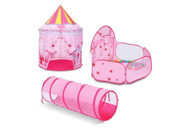 Three-in-One Kids Teepee Pop-Up Tent Incl. 50-Piece Ocean Balls