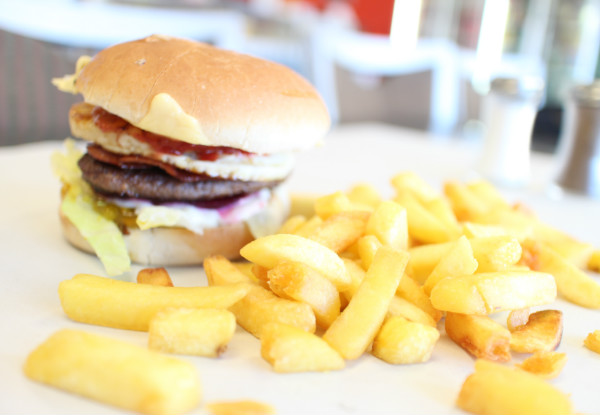 Two Burgers & a Scoop of Chips - Option for Four Burgers & Two Scoops of Chips