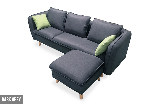 Zorina Sofa with Ottoman - Five Colours Available